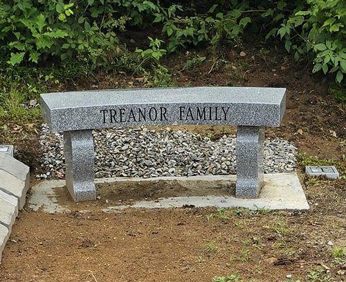 Our cemetery bench is nearly ready.